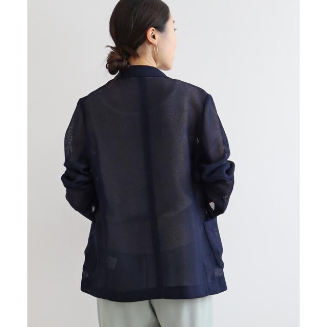 ルクールブラン（le．coeur blanc）/《手洗い可能》メッシュテーラードジャケット