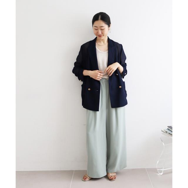 ルクールブラン（le．coeur blanc）/《手洗い可能》メッシュテーラードジャケット