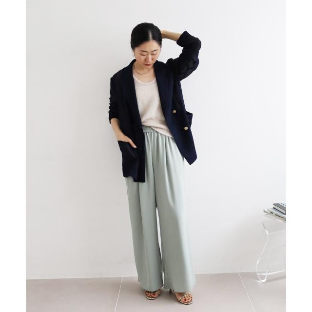 ルクールブラン（le．coeur blanc）/《手洗い可能》メッシュテーラードジャケット