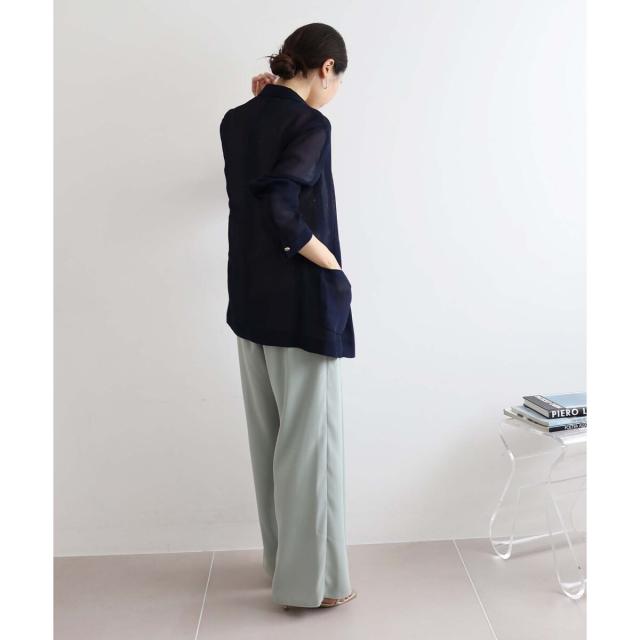 ルクールブラン（le．coeur blanc）/《手洗い可能》メッシュテーラードジャケット