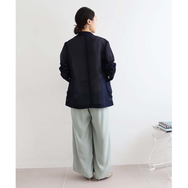 ルクールブラン（le．coeur blanc）/《手洗い可能》メッシュテーラードジャケット