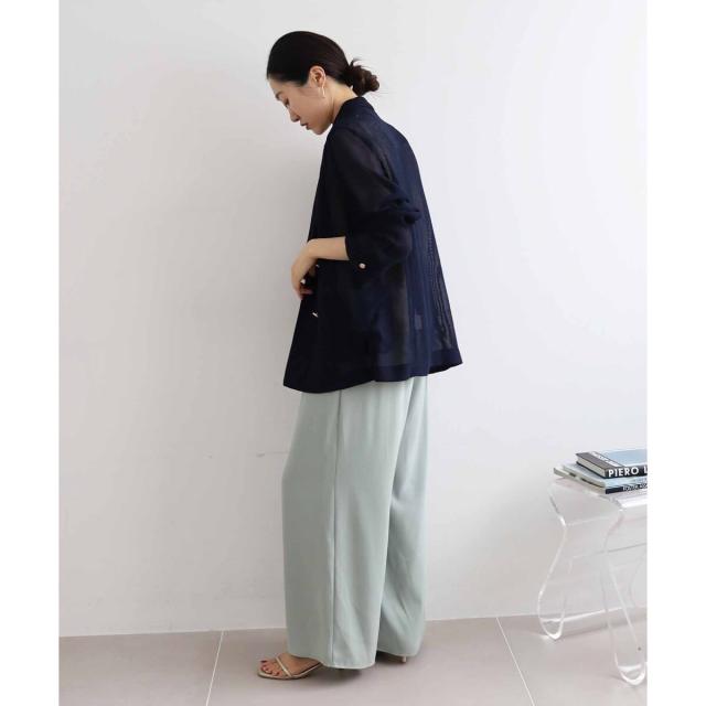 ルクールブラン（le．coeur blanc）/《手洗い可能》メッシュテーラードジャケット