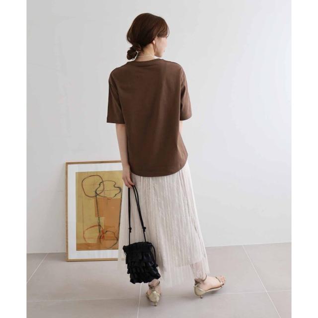 ルクールブラン（le．coeur blanc）/《手洗い可能》レースプリーツロングスカート