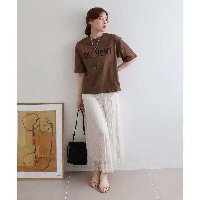 ルクールブラン（le．coeur blanc）/《手洗い可能》レースプリーツロングスカート