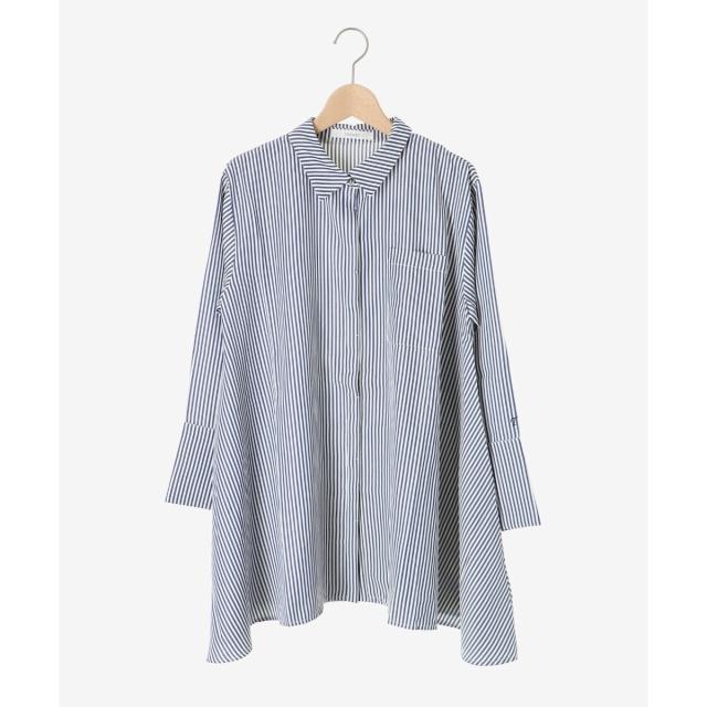 ルクールブラン（le．coeur blanc）/《手洗い可能》TORRAZZO DONNAストライプAラインシャツ