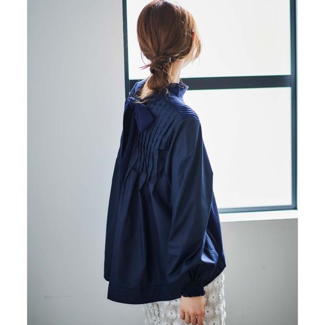 ルクールブラン（le．coeur blanc）/《手洗い可能》TORRAZZO DONNAニット×布帛ブラウス