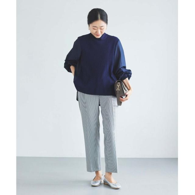 ルクールブラン（le．coeur blanc）/《手洗い可能》TORRAZZO DONNAニット×布帛ブラウス