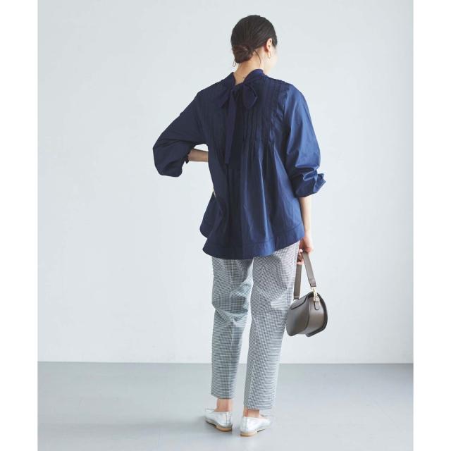 ルクールブラン（le．coeur blanc）/《手洗い可能》TORRAZZO DONNAニット×布帛ブラウス