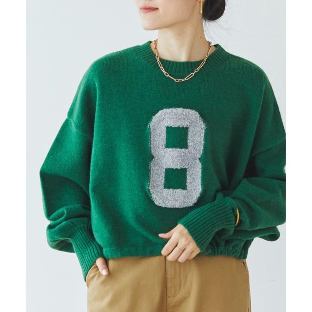 ルクールブラン（le．coeur blanc）/《WEB限定アイテム》ジャガードナンバーロゴニットの通販は 6,952円