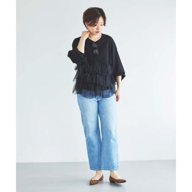 ルクールブラン（le．coeur blanc）/《手洗い可能》Perle Peche チュールキリカエニット