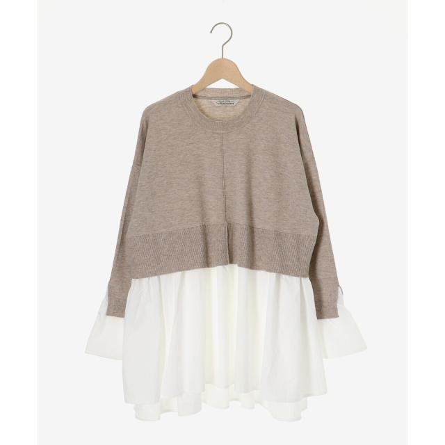 ルクールブラン（le．coeur blanc）/《手洗い可能》TORRAZZO DONNAニット×シャツチュニック