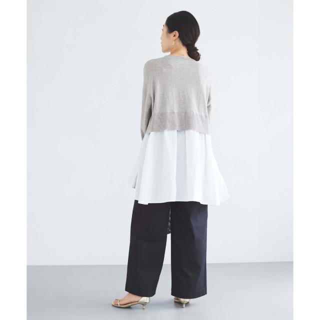ルクールブラン（le．coeur blanc）/《手洗い可能》TORRAZZO DONNAニット×シャツチュニック