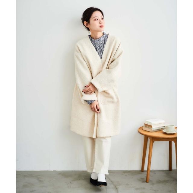 ルクールブラン（le．coeur blanc）/ブークレーノーカラーコート