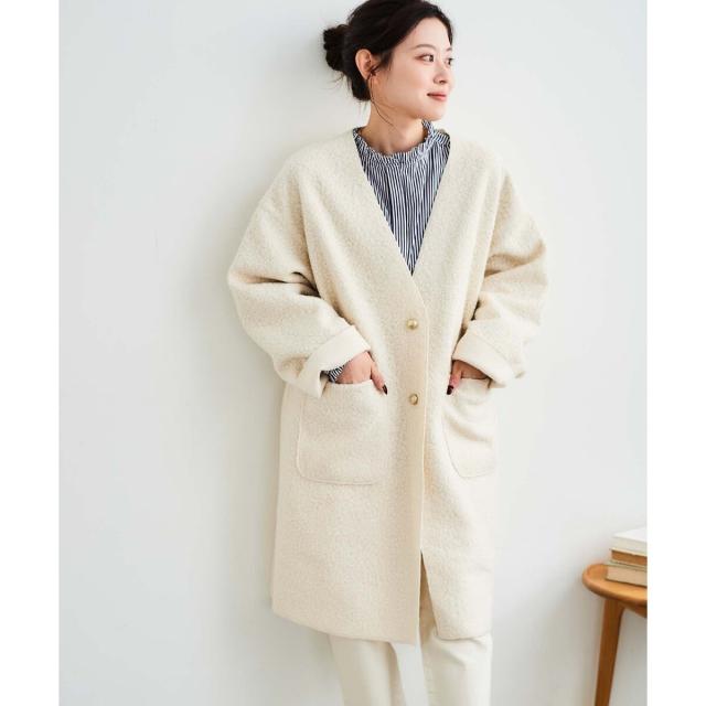 ルクールブラン（le．coeur blanc）/ブークレーノーカラーコート