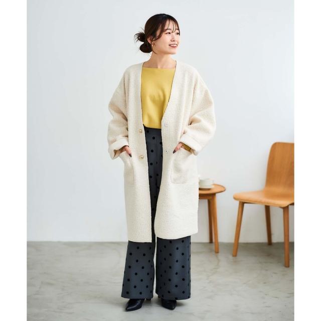 ルクールブラン（le．coeur blanc）/ブークレーノーカラーコート