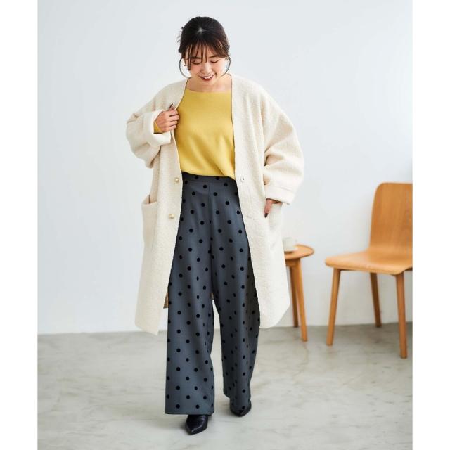 ルクールブラン（le．coeur blanc）/ブークレーノーカラーコート