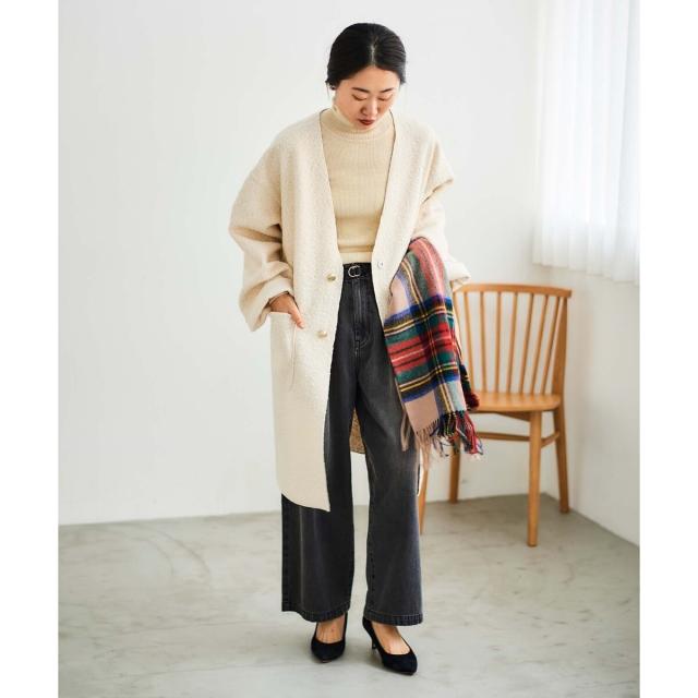 ルクールブラン（le．coeur blanc）/ブークレーノーカラーコート