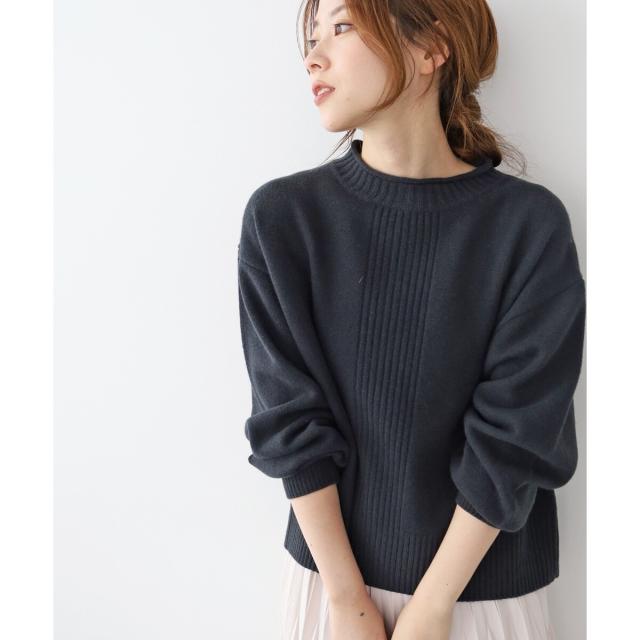ルクールブラン（le．coeur blanc）/《手洗い可能》ウォッシャブルウールボリュームスリーブニット