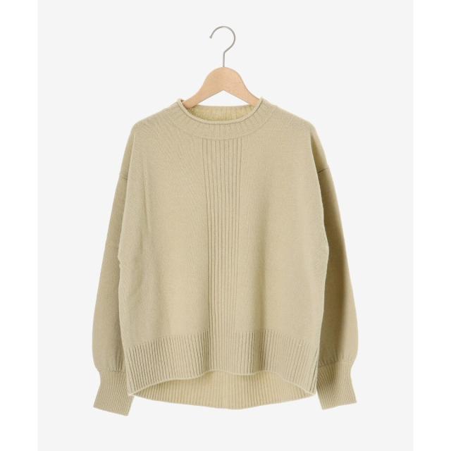 ルクールブラン（le．coeur blanc）/《手洗い可能》ウォッシャブルウールボリュームスリーブニット