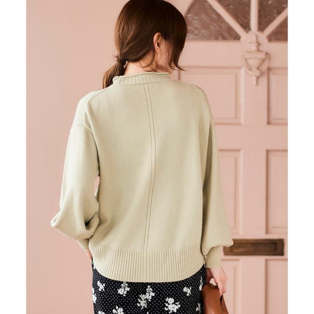 ルクールブラン（le．coeur blanc）/《手洗い可能》ウォッシャブルウールボリュームスリーブニット