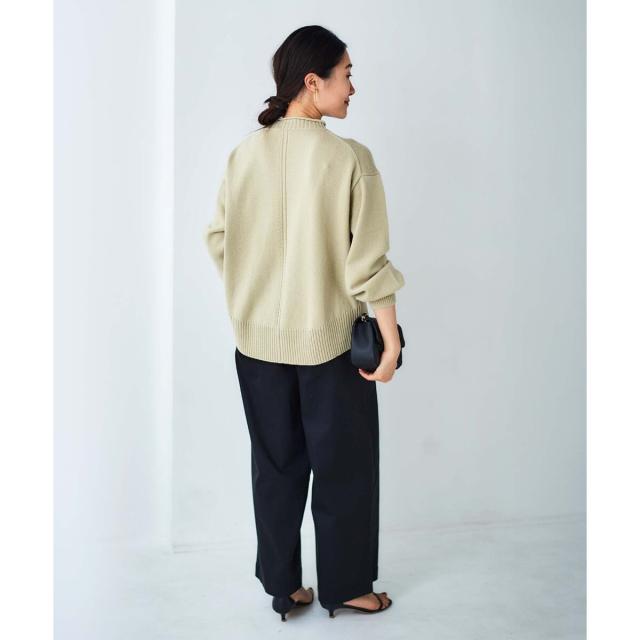 ルクールブラン（le．coeur blanc）/《手洗い可能》ウォッシャブルウールボリュームスリーブニット