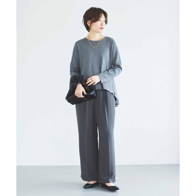 ルクールブラン（le．coeur blanc）/《手洗い可能》TORRAZZO DONNAバックチュールニット