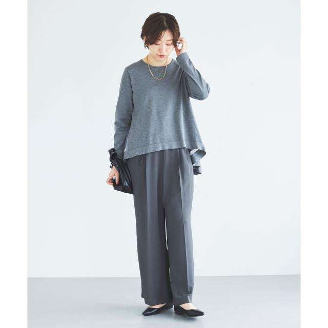 ルクールブラン（le．coeur blanc）/《手洗い可能》TORRAZZO DONNAバックチュールニット