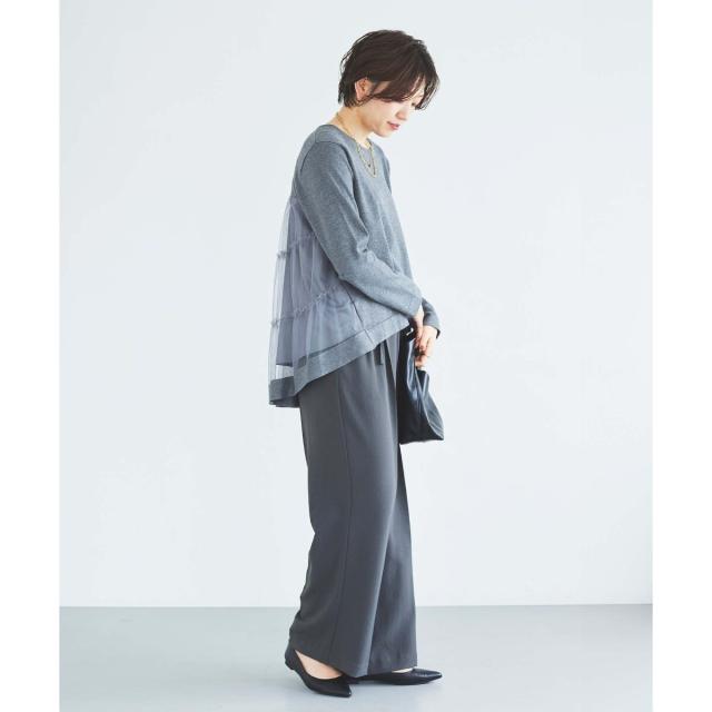 ルクールブラン（le．coeur blanc）/《手洗い可能》TORRAZZO DONNAバックチュールニット