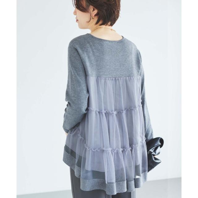 ルクールブラン（le．coeur blanc）/《手洗い可能》TORRAZZO DONNAバックチュールニット