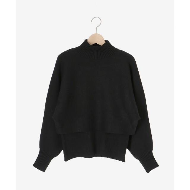 ルクールブラン（le．coeur blanc）/《手洗い可能》3WAYレイヤードニット