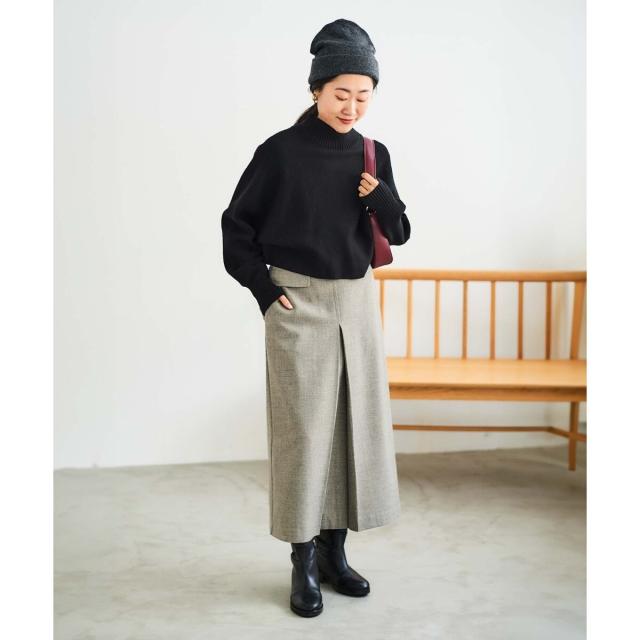 ルクールブラン（le．coeur blanc）/《手洗い可能》3WAYレイヤードニット