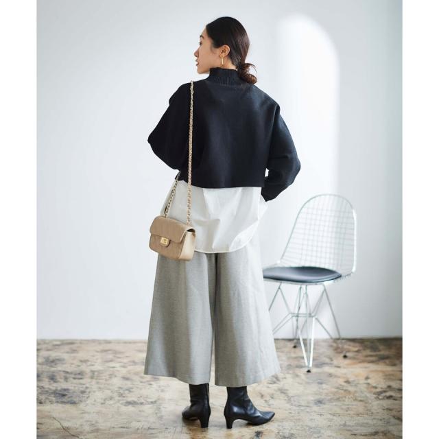 ルクールブラン（le．coeur blanc）/《手洗い可能》3WAYレイヤードニット