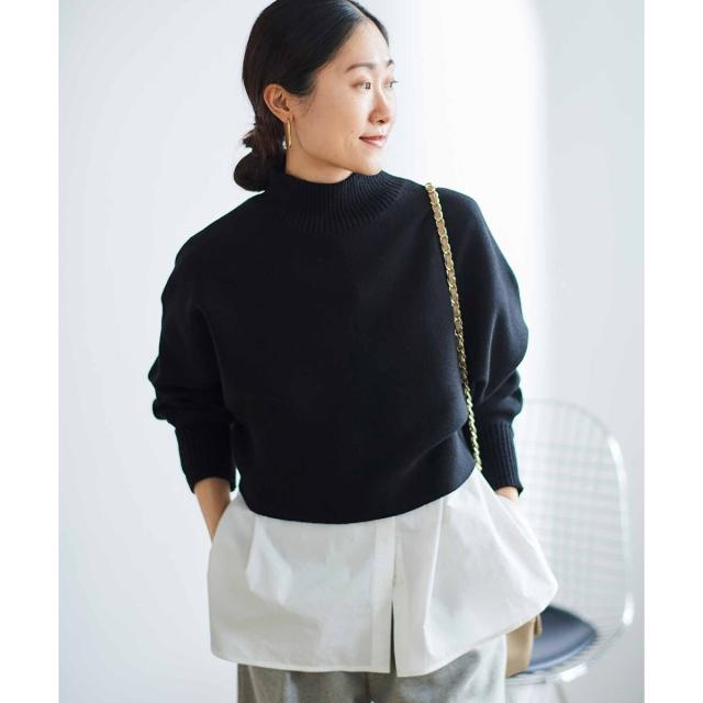 ルクールブラン（le．coeur blanc）/《手洗い可能》3WAYレイヤードニット