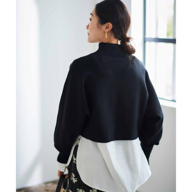 ルクールブラン（le．coeur blanc）/《手洗い可能》3WAYレイヤードニット