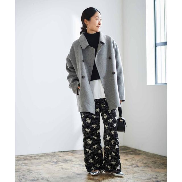 ルクールブラン（le．coeur blanc）/《手洗い可能》3WAYレイヤードニット