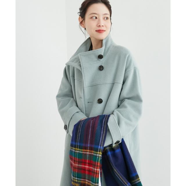 ルクールブラン（le．coeur blanc）/ウールカシミヤスタンドカラーコートの通販は