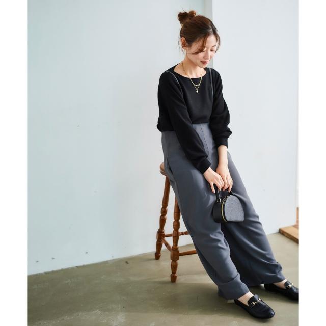 ルクールブラン（le．coeur blanc）/《WEB限定アイテム》ハイウエストワイドキャミサロペット