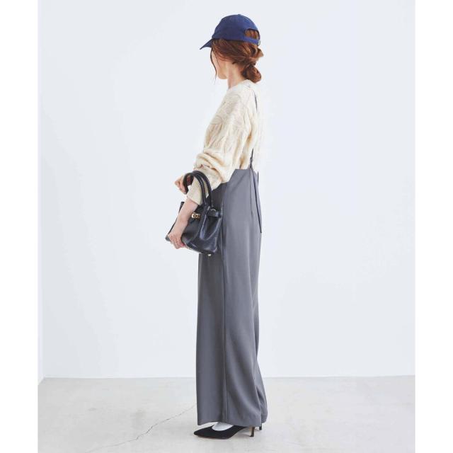 ルクールブラン（le．coeur blanc）/《WEB限定アイテム》ハイウエストワイドキャミサロペット