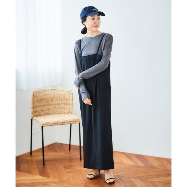 ルクールブラン（le．coeur blanc）/《手洗い可能》ストレッチキャミジャンスカ