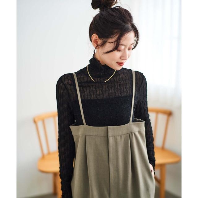 ルクールブラン（le．coeur blanc）/《手洗い可能》ストレッチキャミジャンスカ