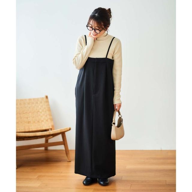 ルクールブラン（le．coeur blanc）/《手洗い可能》ストレッチキャミジャンスカ