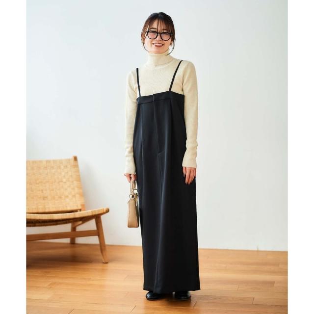 ルクールブラン（le．coeur blanc）/《手洗い可能》ストレッチキャミジャンスカ