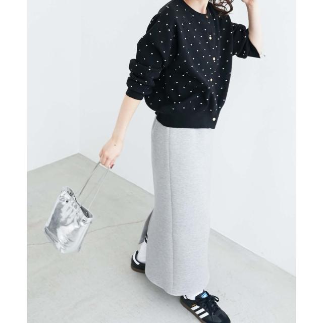 ルクールブラン（le．coeur blanc）/ジャガードダンボールタイトスカート