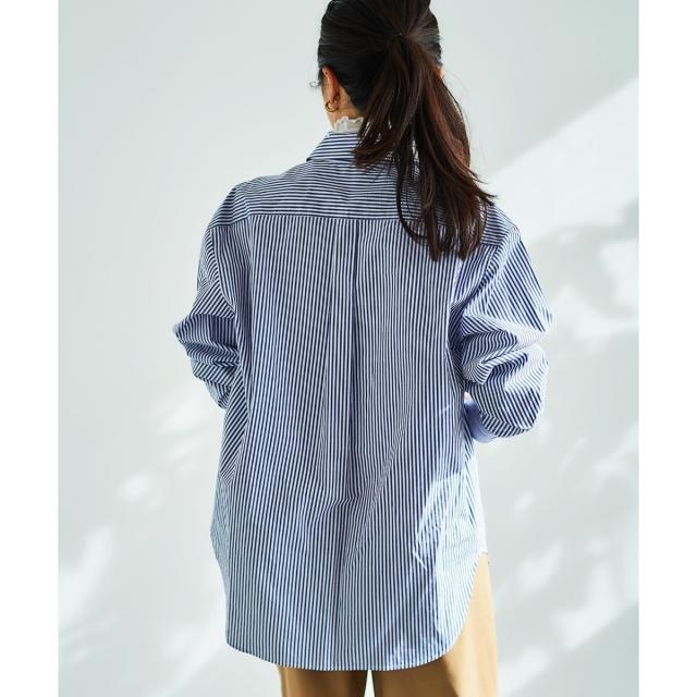 ルクールブラン（le．coeur blanc）/《手洗い可能》ビジューカラーシャツ