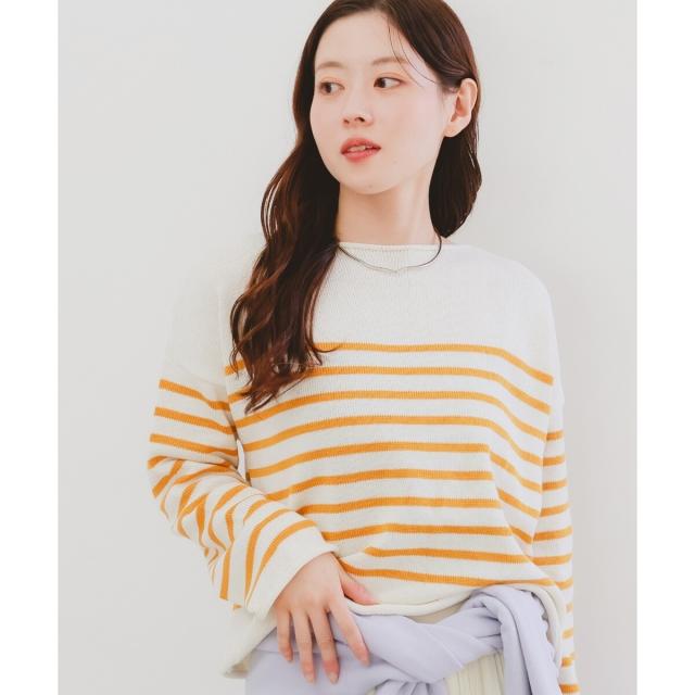 ルクールブラン（le．coeur blanc）/《手洗い可能》TRICOTS JEANMARC ボーダーニット