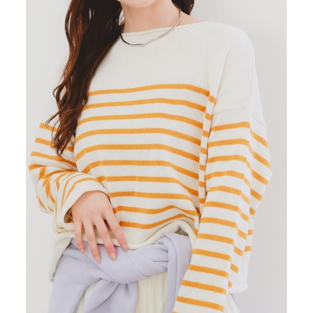 ルクールブラン（le．coeur blanc）/《手洗い可能》TRICOTS JEANMARC ボーダーニット