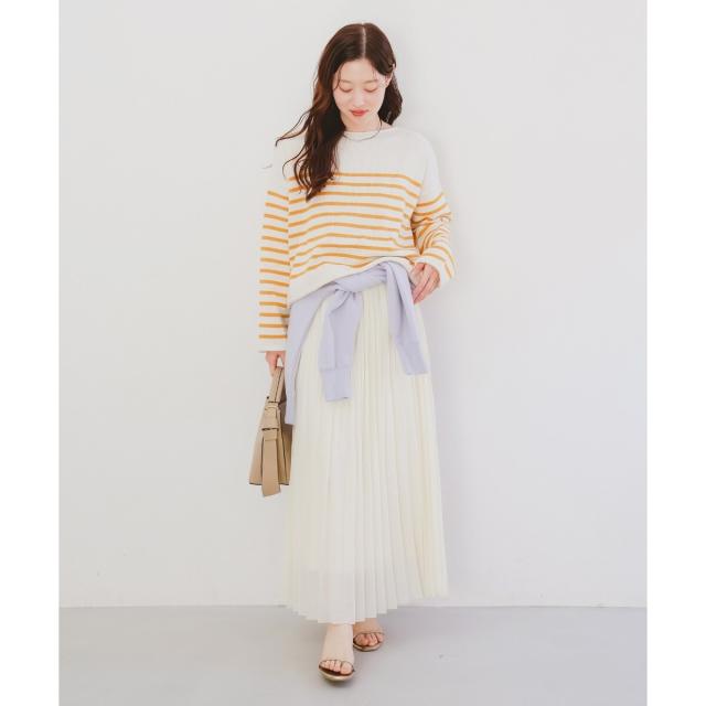 ルクールブラン（le．coeur blanc）/《手洗い可能》TRICOTS JEANMARC ボーダーニット