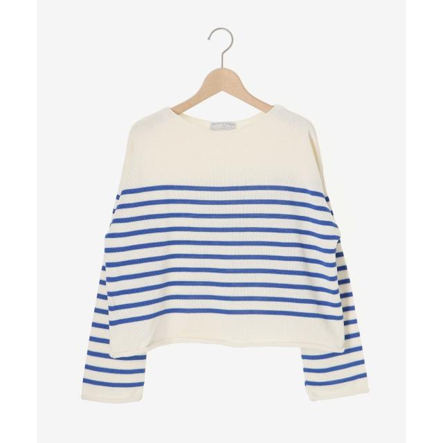 ルクールブラン（le．coeur blanc）/《手洗い可能》TRICOTS JEANMARC ボーダーニット