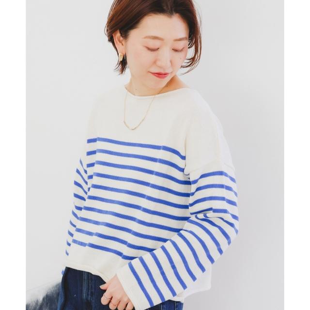 ルクールブラン（le．coeur blanc）/《手洗い可能》TRICOTS JEANMARC ボーダーニット