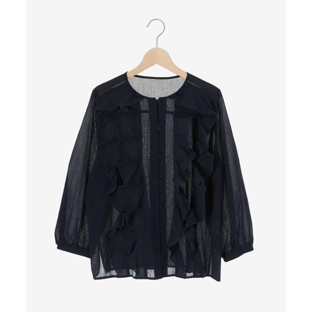 【NEW】ルクールブラン（le．coeur blanc）/フロントフリルブラウスの通販は